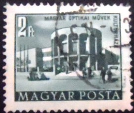 Selo postal da Hungria de 1953 Hungarian Optical Works