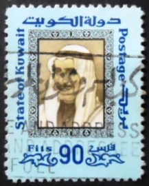 Selo postal do Kuwait de 1975 Sheikh Sabah