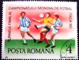 Selo postal da Romênia de 1990 Argentina - Romania