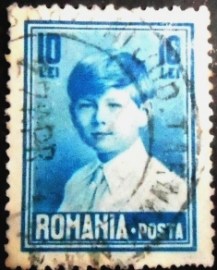Selo postal da Romênia de 1928 King Michael child 10