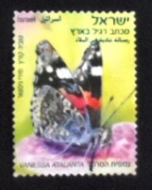 Selo postal de Israel de 2011 Red Admiral