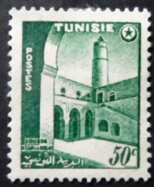 Selo postal da Tunísia de 1956 Ksar el Ribat