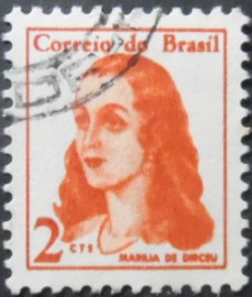 Selo postal Regular emitido no Brasil em 1967 - 0527 U