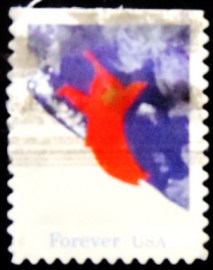 Selo postal dos Estados Unidos de 2017 Peter Sliding Down Hill