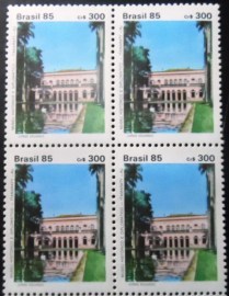 Quadra de selos postais de 1985 Museu Histórico