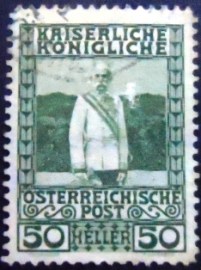 Selo da Áustria de 1908 Franz Joseph in marshal uniform 50