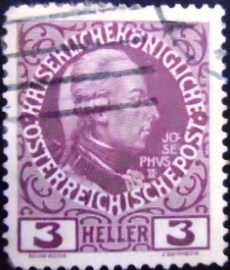 Selo postal Áustria 1913 Emperor Joseph II 3 x