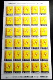 Folha de selos postais do Brasil de 1991 Combate as Drogas Injetáveis