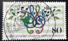 Selo postal da Alemanha de 1987German Choir Assciation