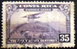 Selo postal da Costa Rica de 1952 Mail Plane