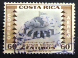 Selo postal da Costa Rica de 1954 Big Industry