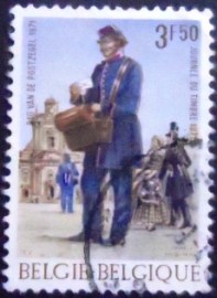 Selo postal da Bélgica de 1971 Postal messenger on foot