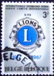 Selo postal da Bélgica de 1967 50 years of Lions's International
