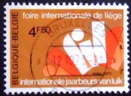 Selo postal da Bélgica de 1973 Int. Fair Liege