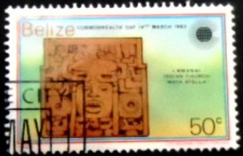 Selo postal de Belize de 1983 Maya Stella