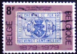 Selo postal da Bélgica de 1979 Stamp Day 1979