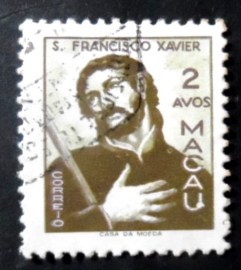 Selo postal de Macau de 1951 St. Francis Xavier