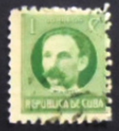 Selo postal de Cuba de 1930 José Martí