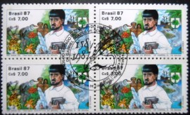 Quadra de selos postais do Brasil de 1988 Gabriel Soares de Souza M1CZC