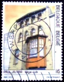 Selo da Bélgica de 1995 Art Nouveau House Facade