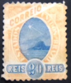 Selo postal do Brasil de 1894 Pão de Açúcar