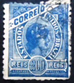 Selo postal do Brasil de 1900 República 200