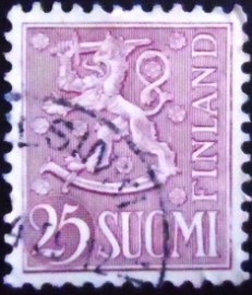 Selo da postal da Finlândia de 1959 Coat of Arms 25