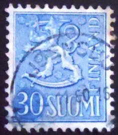 Selo da postal da Finlândia de 1956 Coat of Arms 30