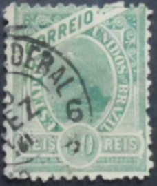 Selo postal do Brasil de 1902 Madrugada 50 U