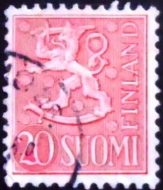 Selo da postal da Finlândia de 1956 Coat of Arms 20