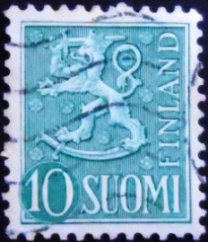 Selo da postal da Finlândia de 1954 Coat of Arms 10