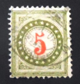 Selo postal da Suíça de 1906 Figures 33rd edition