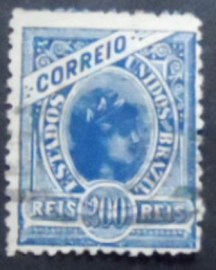 Selo postal do Brasil de 1905 Madrugada 200 U B