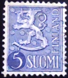 Selo da postal da Finlândia de 1954 Coat of Arms 5