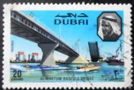 Selo postal de Dubai de 1971 Al Maktum Bascule Bridge