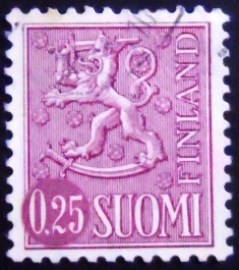 Selo da postal da Finlândia de 1963 Coat of Arms 0,25