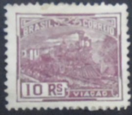 Selo postal do Brasil de 1924 Viação 10 U