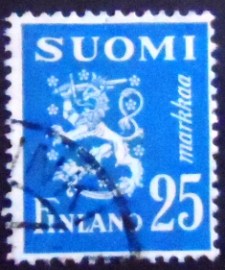 Selo da postal da Finlândia de 1952 Coat of Arms 25