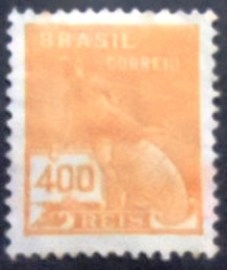Selo postal do Brasil de 1929 Mercúrio 400