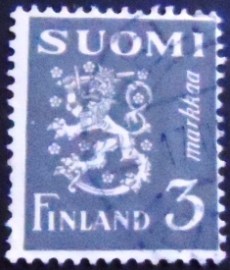 Selo da postal da Finlândia de 1947 Coat of Arms 3