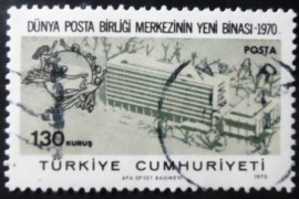 Selo postal de Turquia de 1970 U.P.U. Headquarter in Bern