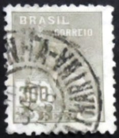 Selo postal do Brasil de 1931 Mercúrio e Globo 300 U