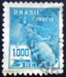 Selo postal do Brasil de 1936 Mercúrio 1000