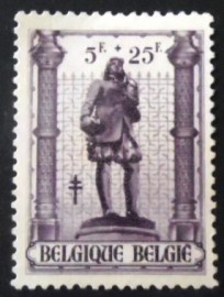 Selo postal da Bélgica de 1943 Clockmaker