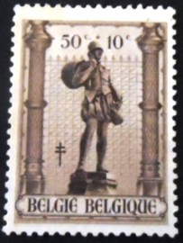Selo postal da Bélgica de 1943 Coppersmith