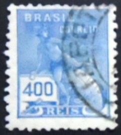 Selo postal do Brasil 1936 Globo 400