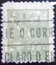 Selo postal do Brasil de 1948 Petróleo 20 NCC