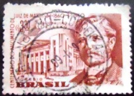 Selo postal do Brasil de 1960 Luiz de Matos