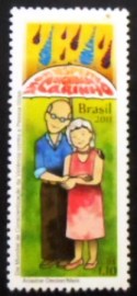 Selo postal do Brasil de 2011 Violência Contra a Pessoa Idosa