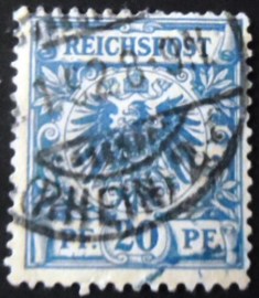 Selo postal da Alemanha Reich de 1889 Imperial eagle in a circle